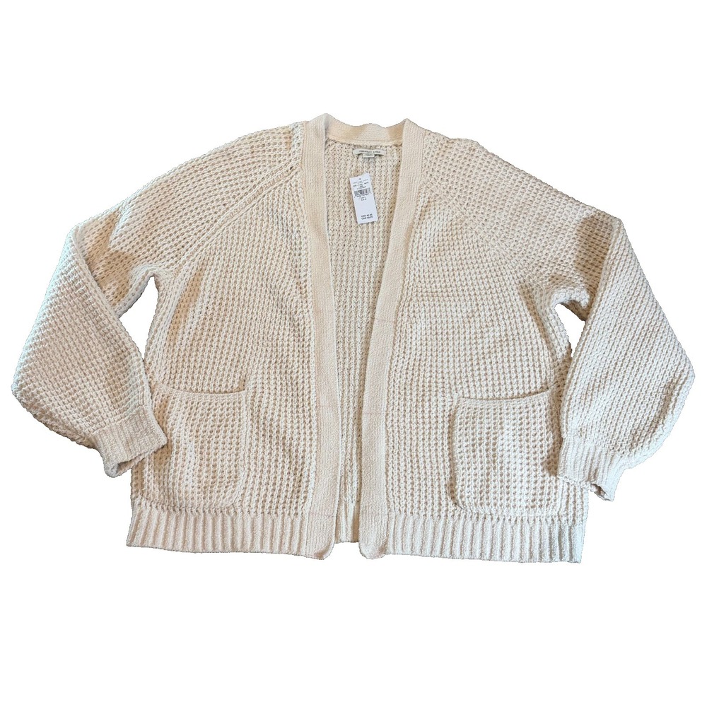 American Eagle Women's Size Lg Oversized Cardigan Pockets Cozy Soft Chunky Knit